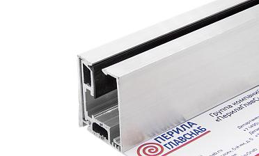 Алюминиевый зажимной профиль 3000 мм для стекла 8-12 мм, неанодированный, с отверстиями т40-8 AL купить в Волгограде