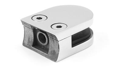 Стеклодержатель литой под стекло 8 мм (4+4 мм), под стойку Ø38.1 мм 40х22х49, полированный (AISI 304) k001-4 купить в Волгограде