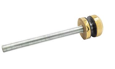 Комплект торцевого крепления несущего стекла, гайка-шайба Ø50х10х18 мм с внутренней резьбой М16, полированный, под золото (AISI 201) Фk277-88 купить в Волгограде