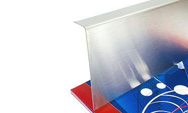 Лицевая накладка из шлифованной нержавейки на профиль т100 20.3х101 мм длина 2 м т100-11  купить в Волгограде