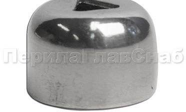 Наконечник штампованный (СПС) прямой 90° на трубу Ø16 мм, для поручня Ø38.1 мм, полированный, нержавеющий AISI 201 k211-3 купить в Волгограде