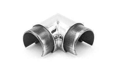 Отвод поручня 90°, с вставками для трубы Ø42.4 мм, полир., (AISI 304) k230-2 купить в Волгограде