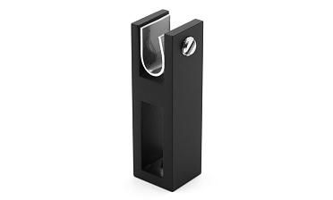 Соединитель труба-стекло для трека 30х10 мм, нержавеющая сталь AISI 304, черная t461 BL купить в Волгограде