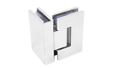 Петля для душевой стекло-стекло 90х55 мм, 90°, нержавеющая сталь AISI 304, полированная t304-2 PSS купить в Волгограде