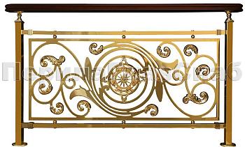 Латунные ограждения лестниц серии – Людовик XL03 в Волгограде. Готовые проекты ПерилаГлавСнаб