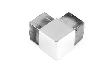 Отвод для поручня с пазом 40х40 мм, полированный, (AISI 304) k546 купить в Волгограде