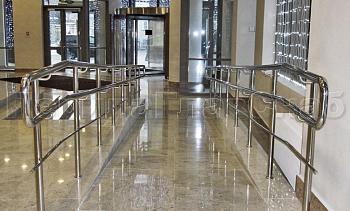 Ограждение пандуса с одним ригелем в Волгограде. Готовые проекты ПерилаГлавСнаб