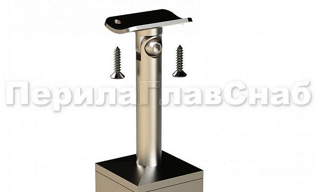 Готовая стойка 40х40х950 мм, деревянная, со вставками из нержавеющей стали 2х100 мм с 3 ригеледержателями k740-1-G 5