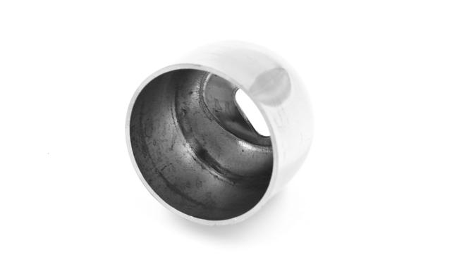 Наконечник штампованный (СПС) прямой 90° на трубу Ø25 мм, для поручня Ø38.1 мм, полированный, нержавеющий, AISI 304, 400Grit, k071-2 3