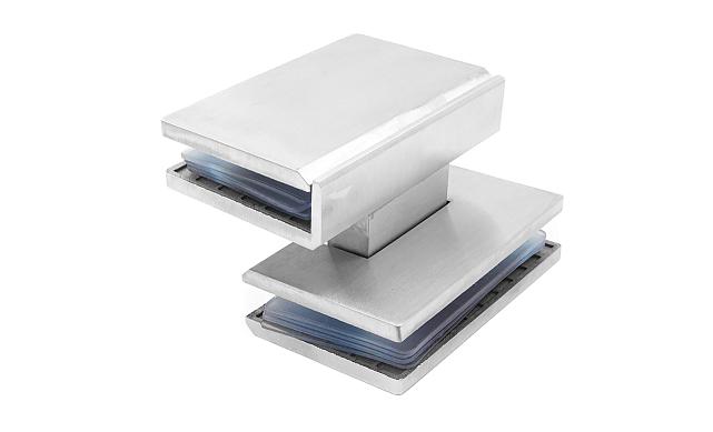 Петля для душевой кабины стекло-стекло 90° 90х55 мм шлифованная  t304 SSS 7