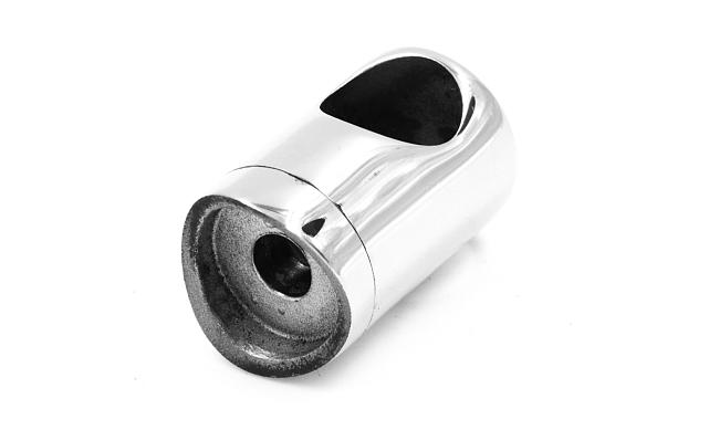 Ригеледержатель на стойку Ø38.1х12.8 мм, полированный, литой (AISI 316) k029-9 5