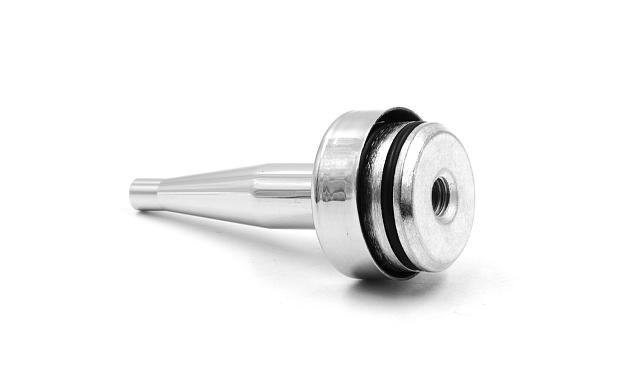 Наконечник палец (солдатик) с системой фиксации из алюминия в стойке Ø38.1 мм, полированный, нержавеющий (AISI 304) k041 5