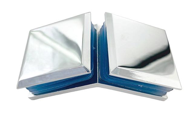 Коннектор для душевой кабины стекло-стекло 135°, 45х45, цинк , вырез 71 t736 PZn 4