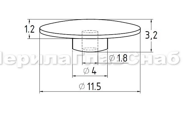 Заглушка пластиковая, для винтов в душевых петлях и стеклодержателях t322 2