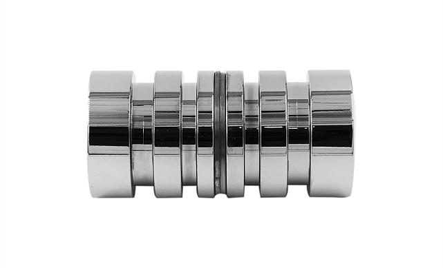 Ручка-кноб для двери 32х38 мм латунь-хром, полированная t694 PC 3