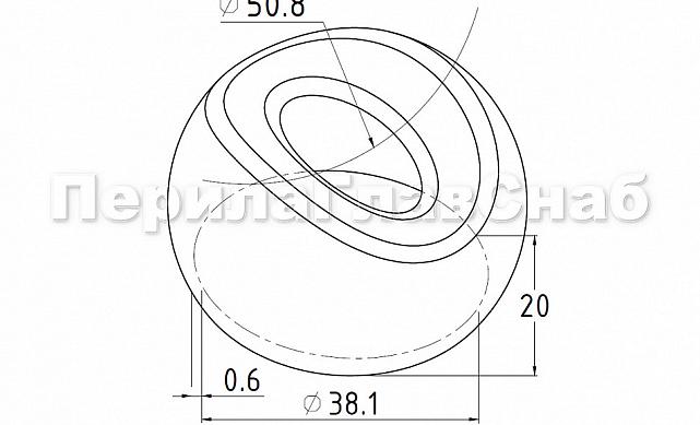 Наконечник стойки штамп, под 90° Ø38/50 х 0,6 AISI 201 k017-5 2