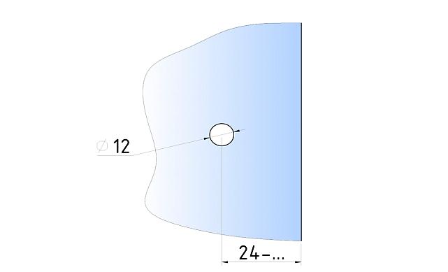 Ручка-кноб для душа, алюминий-черный t691 ALBL 3