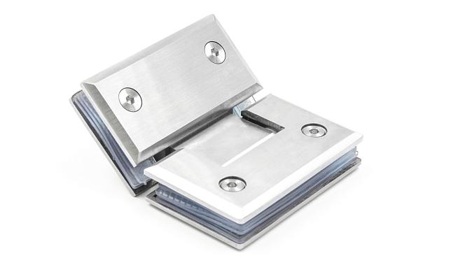 Петля для душевой стекло-стекло 90х55 мм, 135°, нержавеющая сталь AISI 304, шлифованная t302 SSS 5