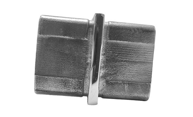 Соединитель для поручня 40х40 мм с пазом, полированный (AISI 304) Фk545-2 6