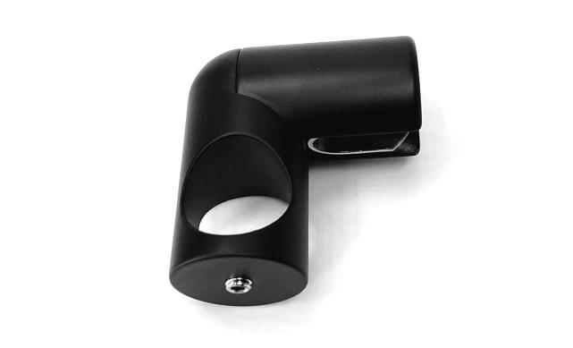 Держатель стекла сквозной боковой, для трубы 19 мм, черный, t912 Bl 6