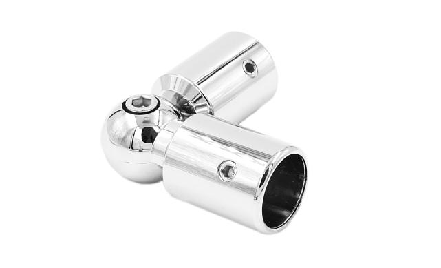 Соединитель труба-труба, шарнирный, цинк-хром полированный t915 PZn 8