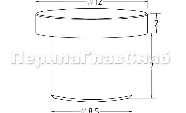 Заглушка для трубы Ø12 мм полированная (AISI 304) k265-2 2