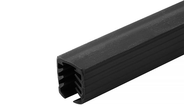 Уплотнитель в поручень с пазом 24х24 под LED ленту на стекло 12мм EPDM (палки 3 м) Фk300 3