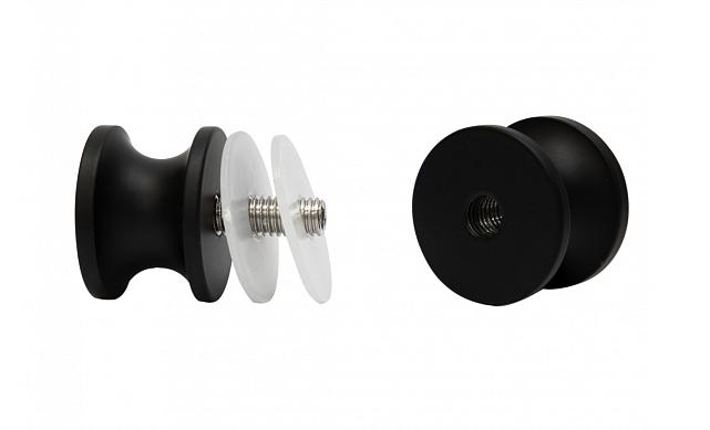 Ручка-кноб для душа, алюминий-черный t691 ALBL 6