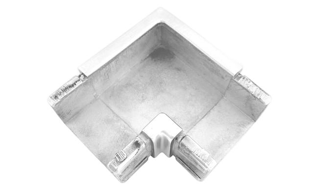 Отвод для поручня с пазом 40х60 мм, шлифованный (AISI 304) Фk542-2 5