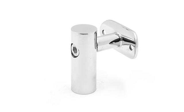 Держатель поручня к стойке Ø38.1 мм, с ложементом для трубы Ø50.8 мм полированный, литой (AISI 304) k243 4