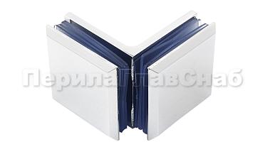 Коннектор для душевой кабины стекло-стекло 90° 45х45 мм цинк-хром полированный t735 PZn  купить в Волгограде