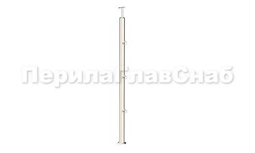 Стойка круглая Ø38.1: 3 ригеледержателя, полированная, с одноанкерным крепежом, высота 950 мм (AISI 304) k733 купить в Волгограде
